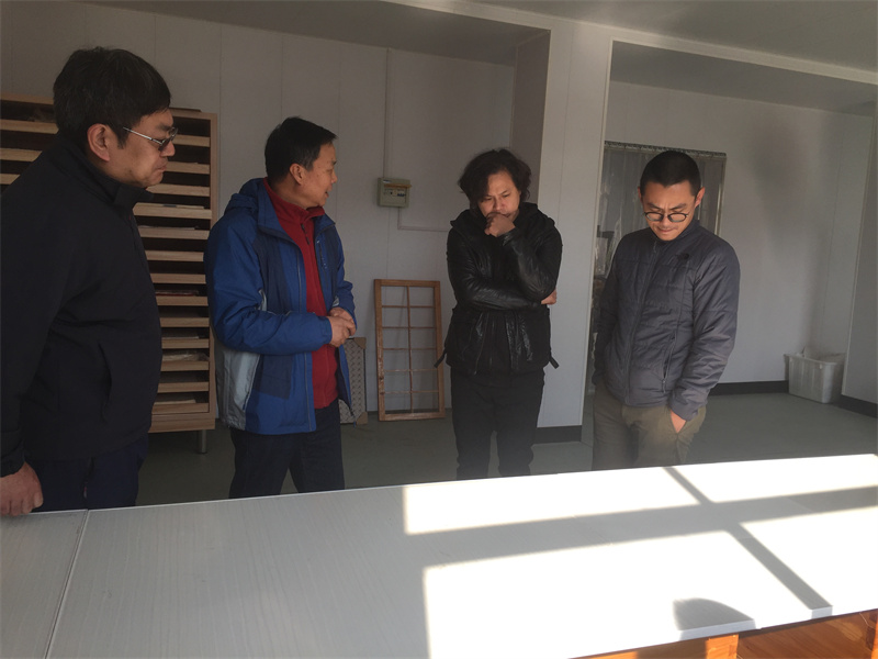 中國美術學院王超老師、翁禎琪老師來公司考察古法楮皮紙